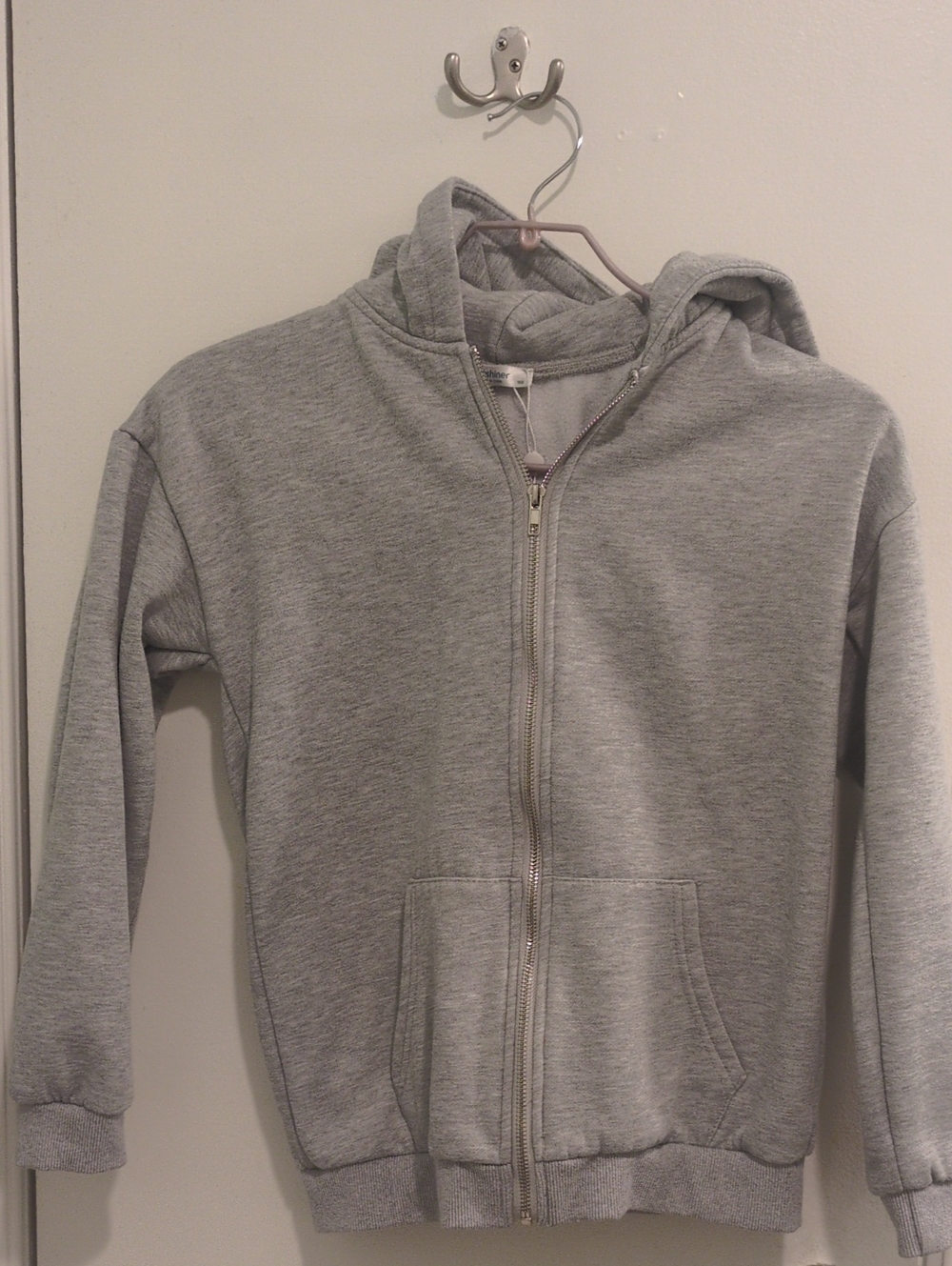 Kids Grey Zip-Up Hoodie Jacket